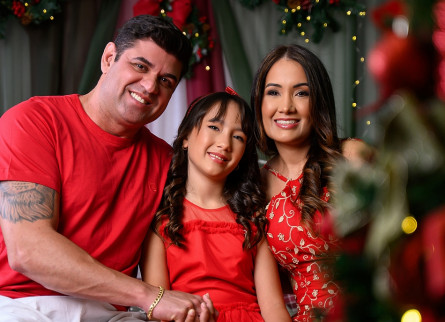 Ensaio de Natal - Neany, Laura e Cleber