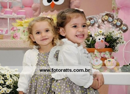 Aniversário 02 Anos Juliana e Marcela dia 26/07/2012 no Buffet Mercearia Kids.