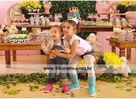 01 Ano Helena e 4 Anos Ana Rita dia 29-05-2016 na Fazendinha Cocorico